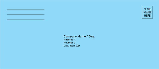 #9 Regular Colors Blue Envelopes