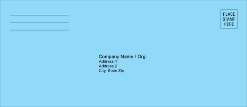 #9 Regular Colors Blue Envelopes (New Item)