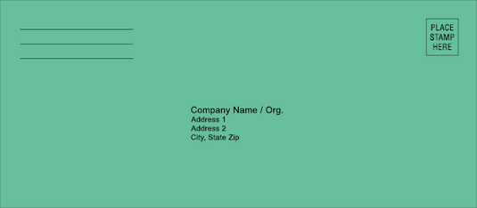 #9 Regular Colors Green Envelopes (New Item)