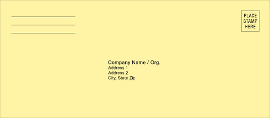 #9 Regular Colors Yellow Envelopes (New Item)
